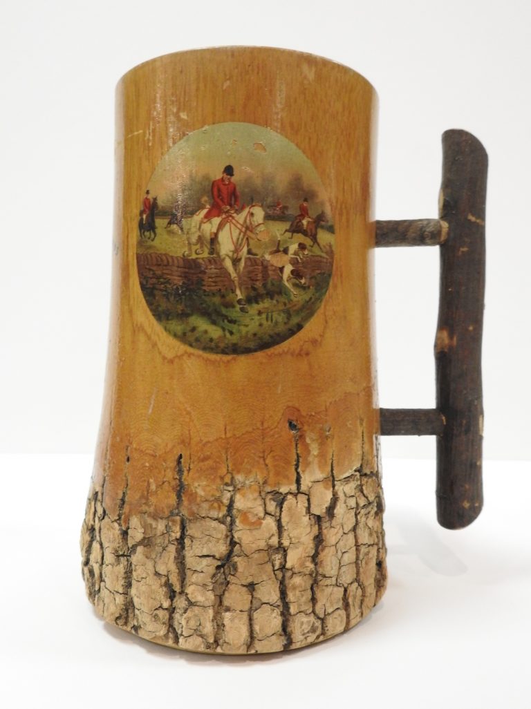 Wooden Beer Mug, ca. 1900. Generously Donated by David W. Haskin, 2000.0056.0002.