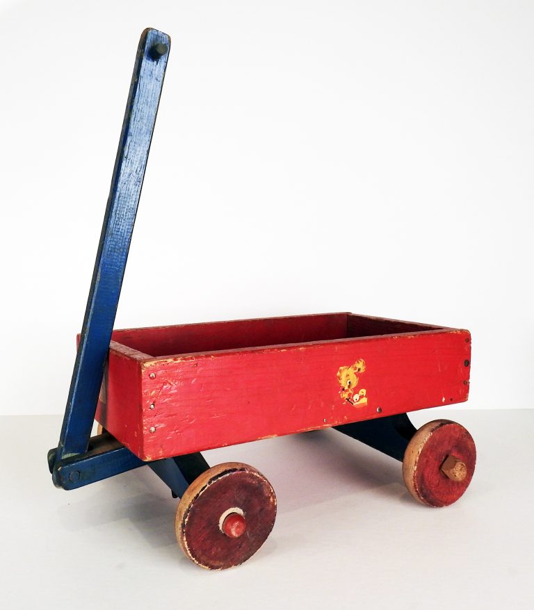 Toy Wagon, 1943. Generously donated by Georgeanne Roe in memory of her parents, George and Lois Haun, 2008.70.1.