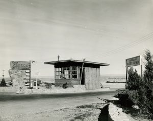Entrance to Camp Carson, ca. 1943. Generously donated by The Colorado Springs Gazette, S997.251.111.