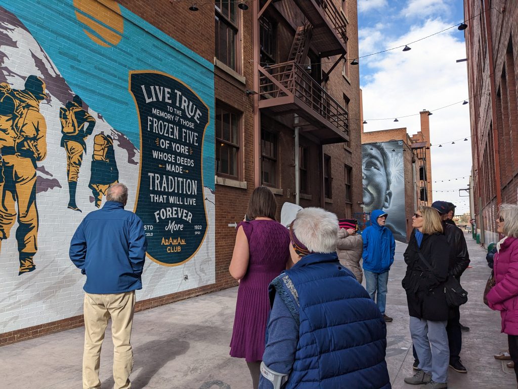Clock Tower Society members enjoyed an exclusive opportunity to learn more about the Great Outdoors & AdAmAn Alley. CSPM Program Coordinator Meg Yevara and Downtown Partnership Creative District Manager and Executive Director of Downtown Ventures Michelle Winchell took the Clock Tower Society on this exclusive to explore what the "Great Outdoors" mean to them.