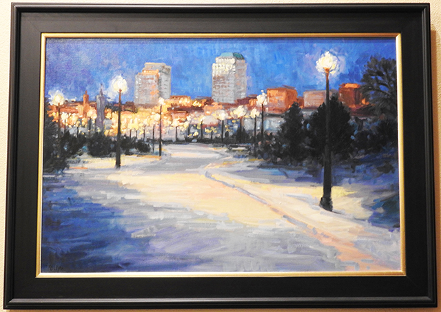 "City Lights" by Laura Reilly, Oil on Canvas