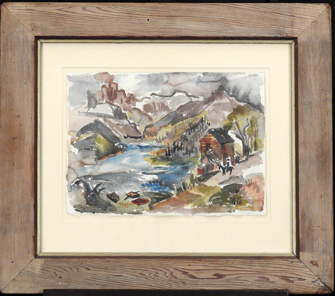 "Bear Lake" by Elise Train, Watercolor on Paper