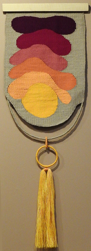 "Slump" by Jess Ritter, Yarn and Maple Wood