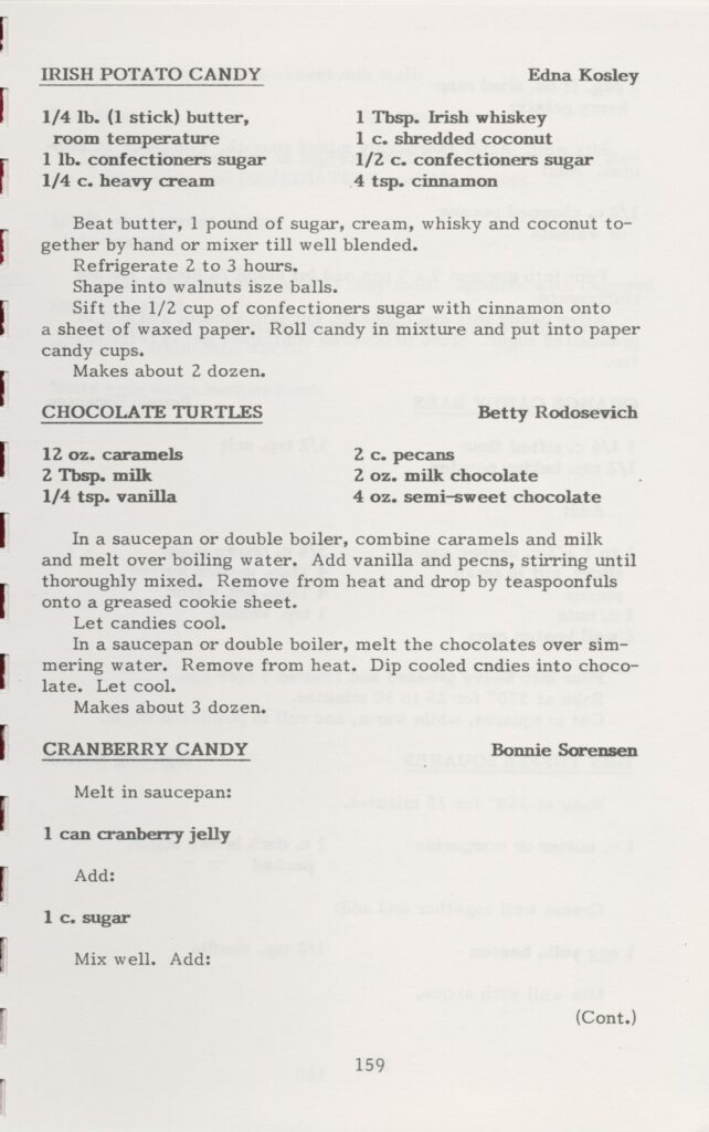 Homemade candies by members of the International Polka Club Generously donated by Leonard Lenesany