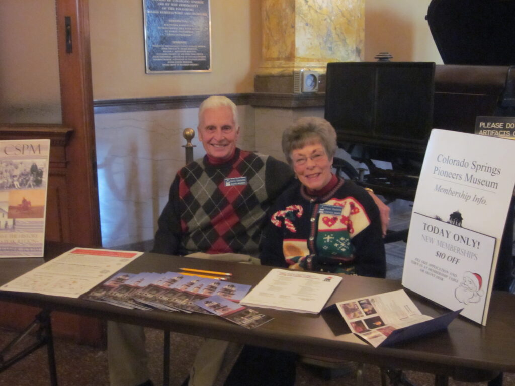 Marcia and Harry Gautsche at a CSPM Membership Table.
