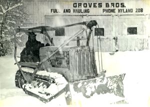 A Groves Brothers truck in front of the family's business in Manitou Springs, 1944.