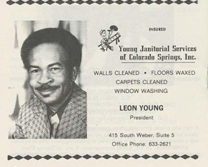 Advertisement for Young Janitorial Services from the 1978 Colorado Springs NAACP annual banquet program.