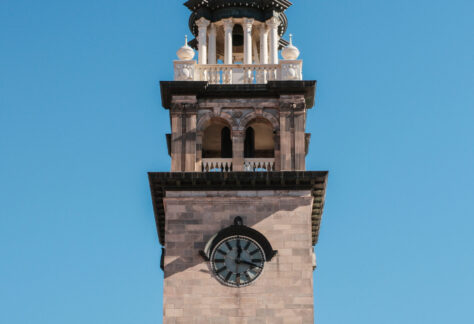 Exterior of the Historic 1903 El Paso County Courthouse Clock Tower