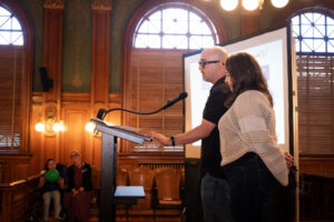The Morales Family speaking at the 2026 Gift of History Event.