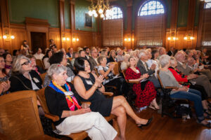 Attendees sitting in the Division I Courtroom at the 2026 Gift of History event.