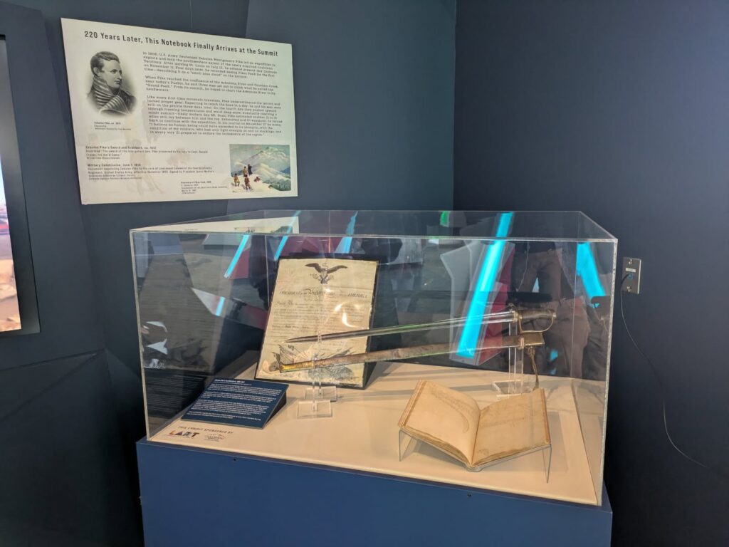 Exhibit on Zebulon Pike at the Pikes Peak Summit Visitor Center.