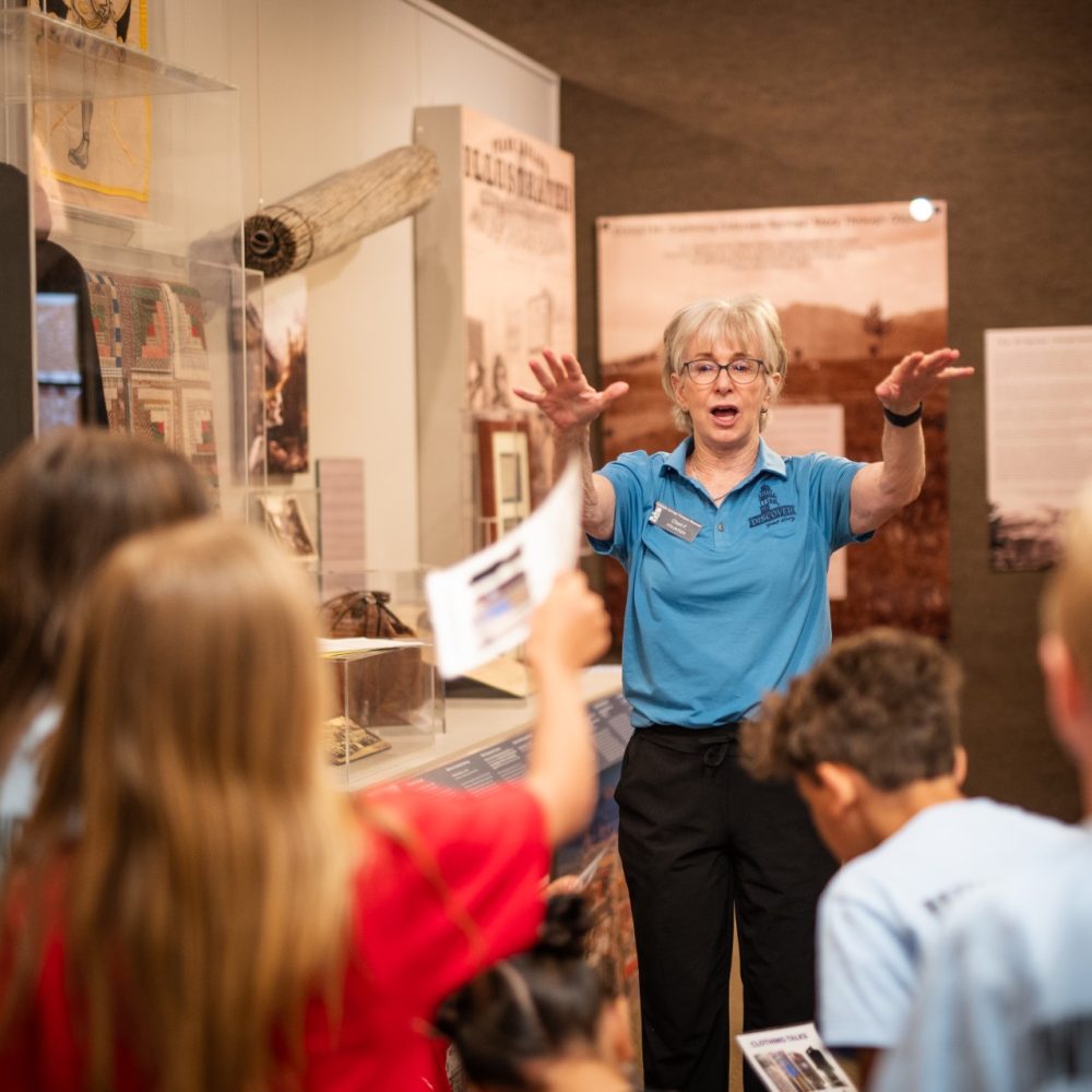 Volunteer leads a tour